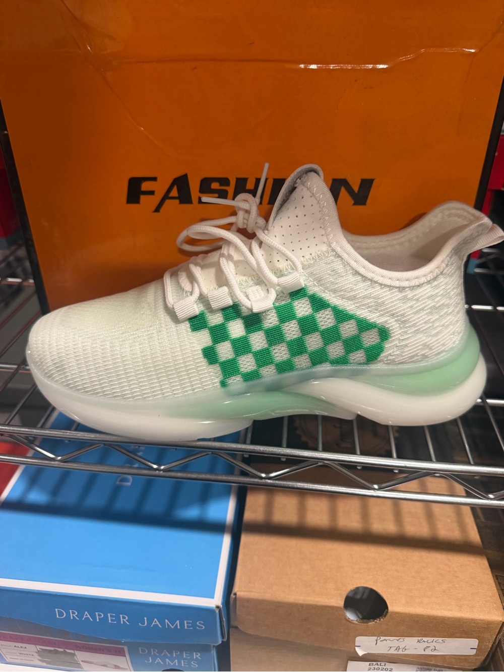 Fashion Shoes Womens Medd 3 Lace Athletic Sneakers White Green Size 9 M US